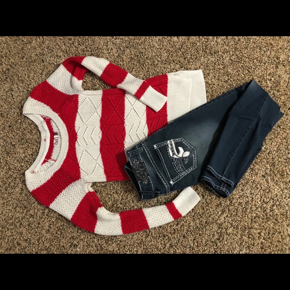 Maurice’s jeans size-4reg, SO sweater size-S